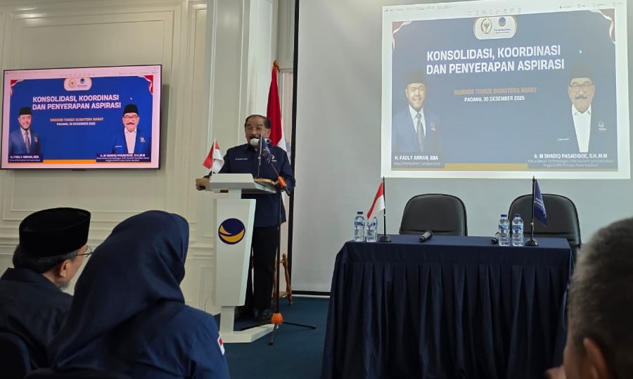 Shadiq Pasadigoe Gelar Konsolidasi dan Serap Aspirasi di NasDem Tower Sumbar